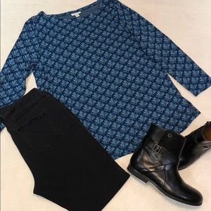 J. Jill Petite Ponte Knit Boat Neck Tunic